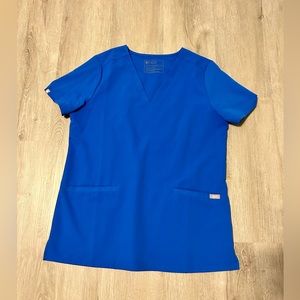 Figs Royal Blue Casma Top Medium